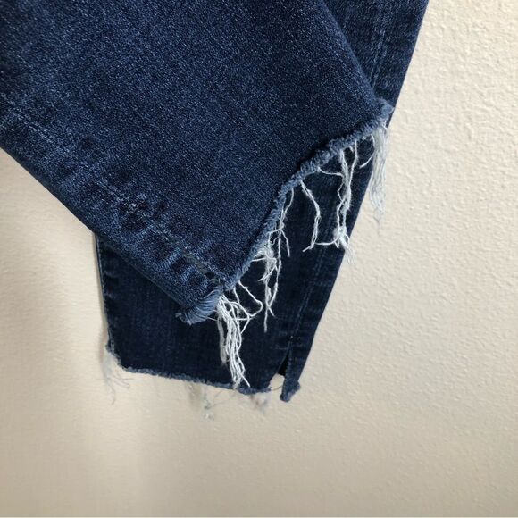 AG Adriano Goldschmied Farrah Skinny Ankle Jeans High Rise Raw Frayed Hem 28 - Picture 3 of 9
